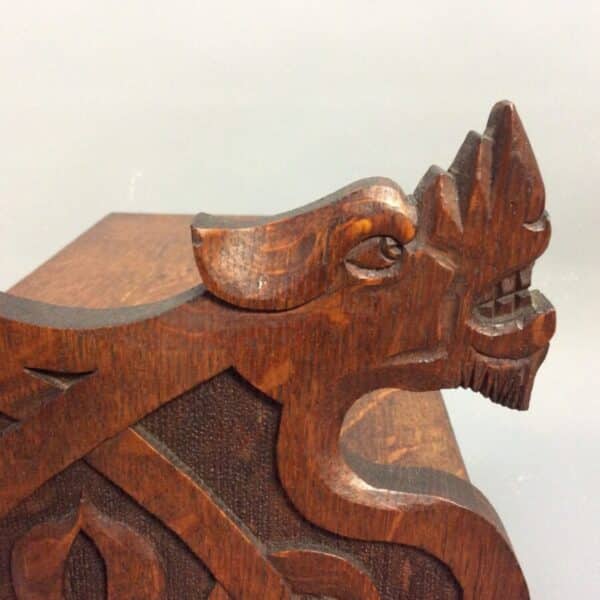 Arts & Crafts Carved Oak Low Occasional Table/Stool c1900 - Image 4