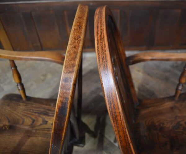 Pair Of Oak Wheel Back Chairs SAI2823 Antique Chairs 4
