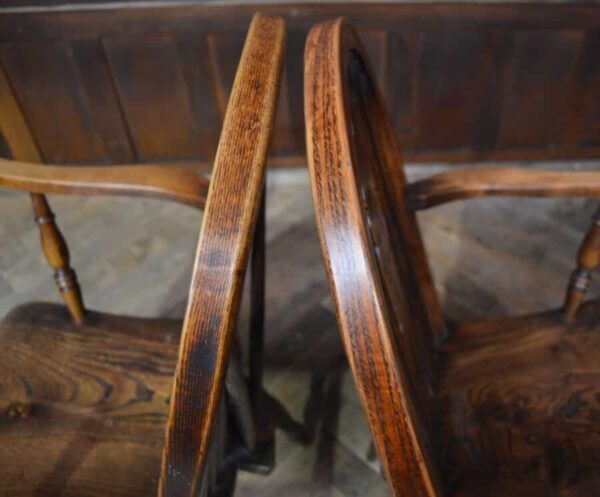 Pair Of Oak Wheel Back Chairs SAI2823 - Image 2