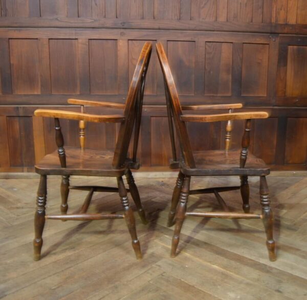 Pair Of Oak Wheel Back Chairs SAI2823 - Image 4