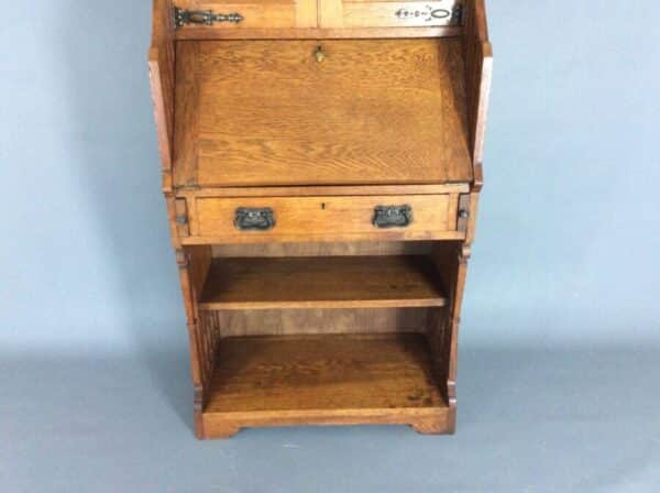 Arts & Crafts Oak Bureau Bookcase c1900 - Image 4
