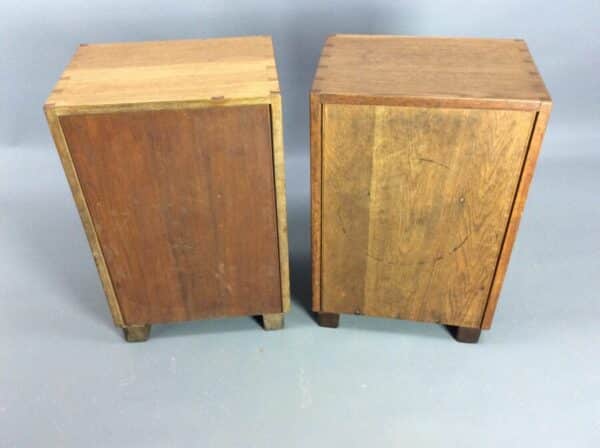 Pair of Cotswold School Oak Bedside Cabinets c1930's - Image 6