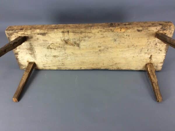 Large 19th Century Welsh Oak Pig Bench bench Antique Benches 7