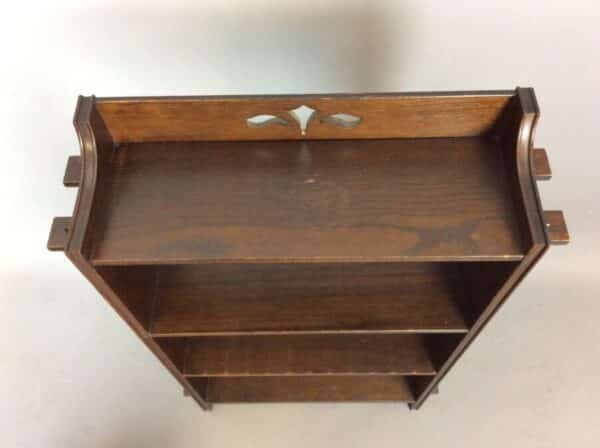 Arts & Crafts Oak Open Bookcase c1910 - Image 4
