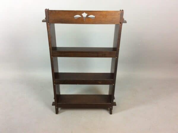 Arts & Crafts Oak Open Bookcase c1910 - Image 5