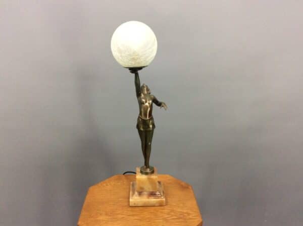 Art Deco Spelter Figural Lamp c1930's - Image 6