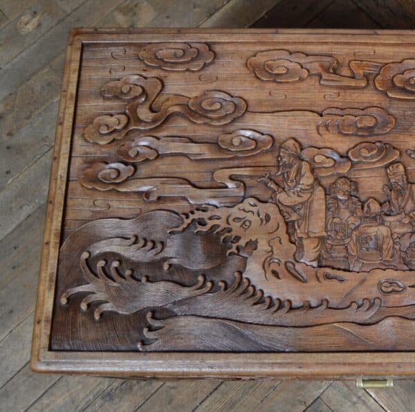 Oriental Camphor Wood Blanket / Storage Box SAI2848 - Image 19