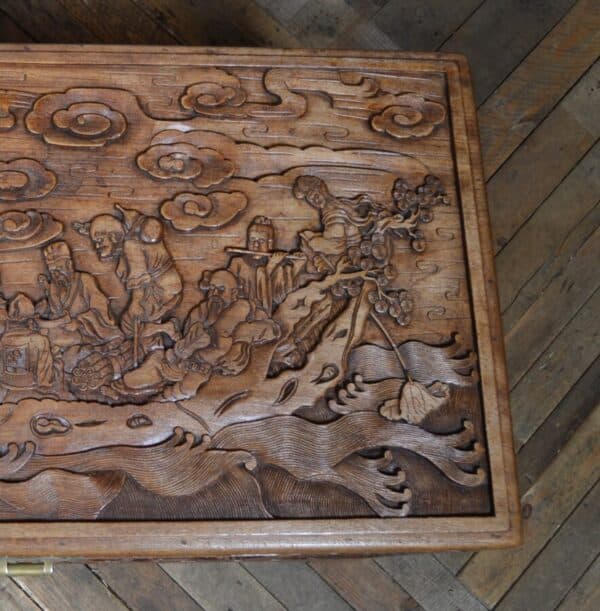 Oriental Camphor Wood Blanket / Storage Box SAI2848 Antique Chests 22