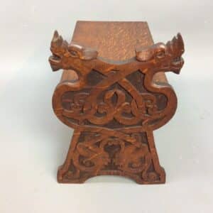 Arts & Crafts Carved Oak Low Occasional Table/Stool c1900 antique stool Antique Furniture