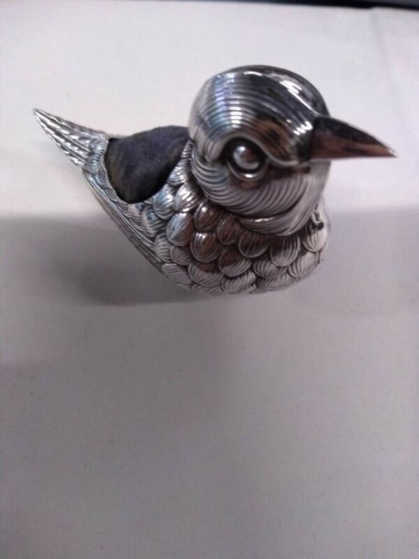 Silver Bird Pin Cushion Animal sculpture Miscellaneous 9