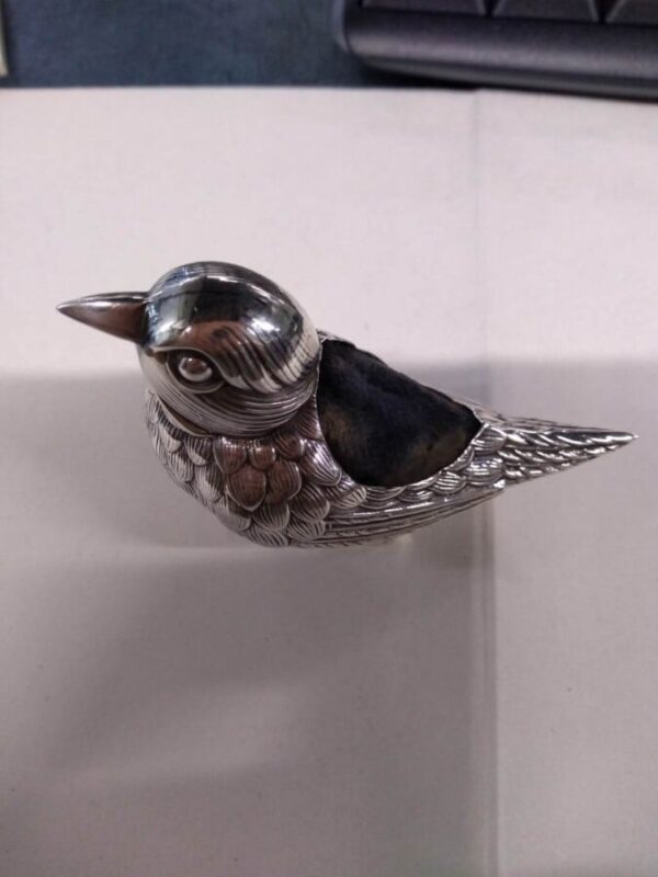 Silver Bird Pin Cushion Animal sculpture Miscellaneous 13