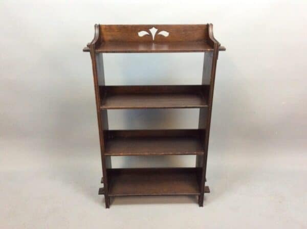 Arts & Crafts Oak Open Bookcase c1910 bookcase Antique Bookcases 3