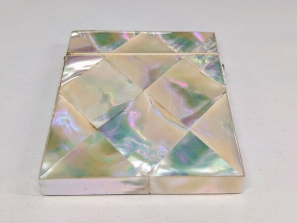 Pair Mother of Pearl Card Cases Card Case Antique Collectibles 7