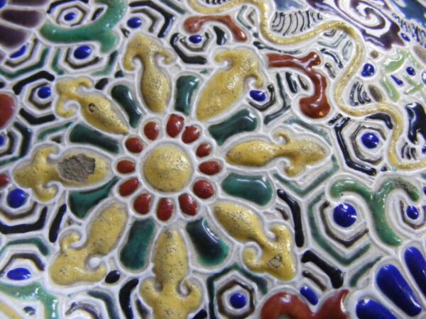 Large stunning Chinese ovoid vase wonderful COLOURFUL enamel 2 dragons - Image 5