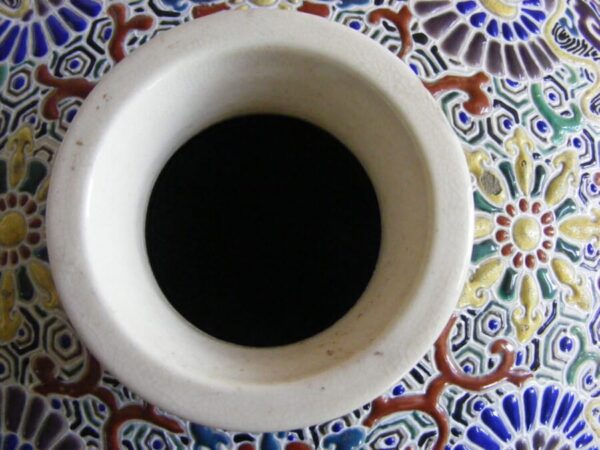 Large stunning Chinese ovoid vase wonderful COLOURFUL enamel 2 dragons - Image 7