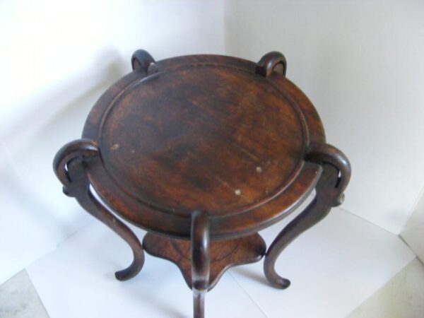 Rare Chinese TALL 2 TIER wood Stand OLD Pot or Bowl - Image 2