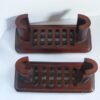 Rare PAIR wooden Jade Plaque Stands Chinese Very Old - Image 4