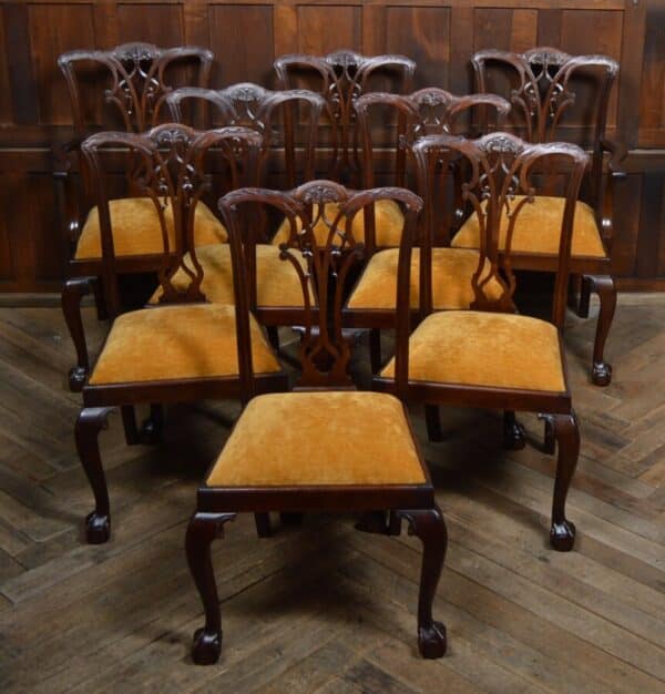 Set Of 8 Chippendale Style Dining Chairs SAI2840 - Image 14