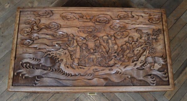 Oriental Camphor Wood Blanket / Storage Box SAI2848 Antique Chests 35