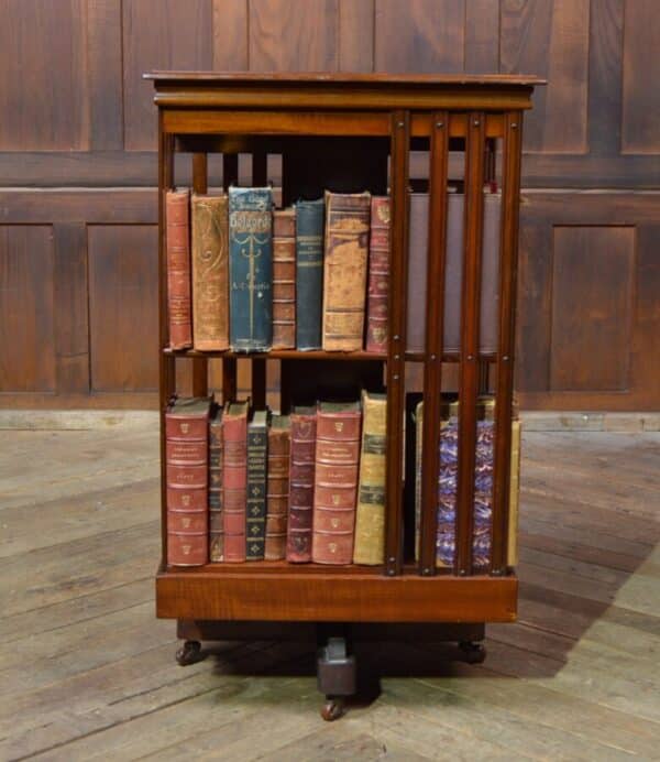 Edwardian Mahogany Revolving Bookcase SAI2825 Antique Bookcases 3