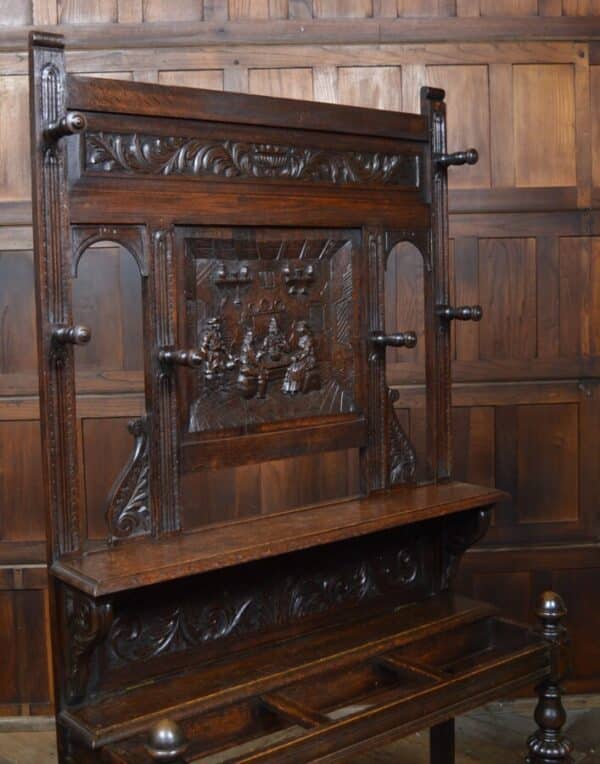 Victorian Oak Hall Stand SAI2831 Antique Furniture 5