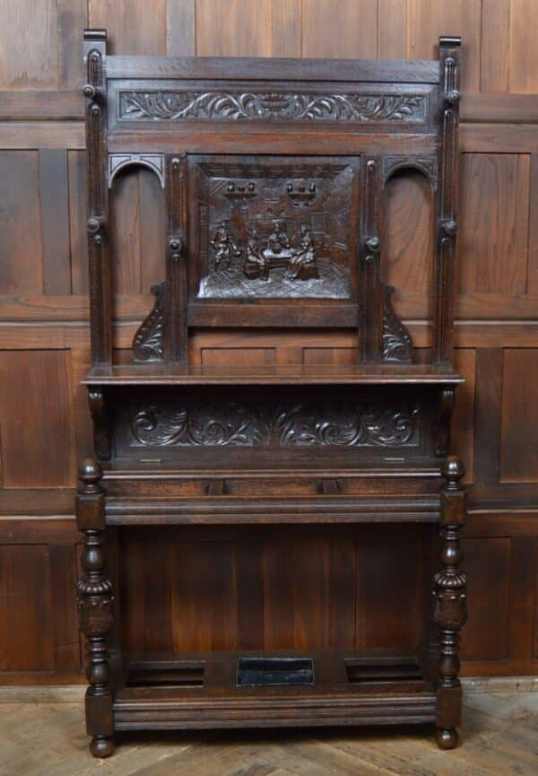 Victorian Oak Hall Stand SAI2831 Antique Furniture 9