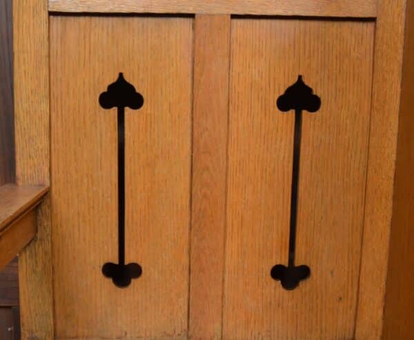 Edwardian Oak Hall Stand / Cupboard SAI2828 - Image 10