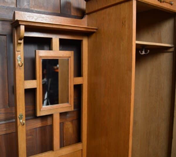 Edwardian Oak Hall Stand / Cupboard SAI2828 Antique Furniture 11