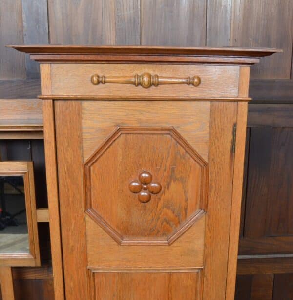Edwardian Oak Hall Stand / Cupboard SAI2828 - Image 8