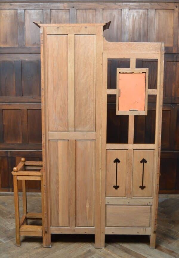 Edwardian Oak Hall Stand / Cupboard SAI2828 - Image 5