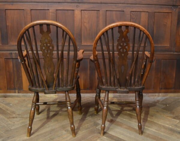Pair Of Oak Wheel Back Chairs SAI2823 - Image 17