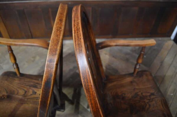 Pair Of Oak Wheel Back Chairs SAI2823 - Image 15