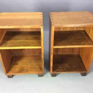 Pair of Cotswold School Oak Bedside Cabinets c1930’s cotswold school Antique Cabinets