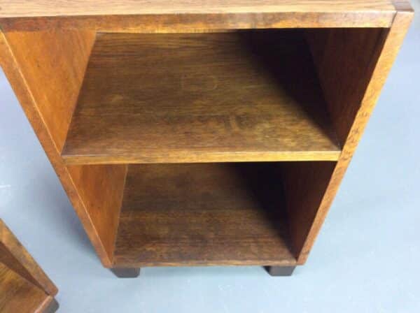 Pair of Cotswold School Oak Bedside Cabinets c1930's - Image 5