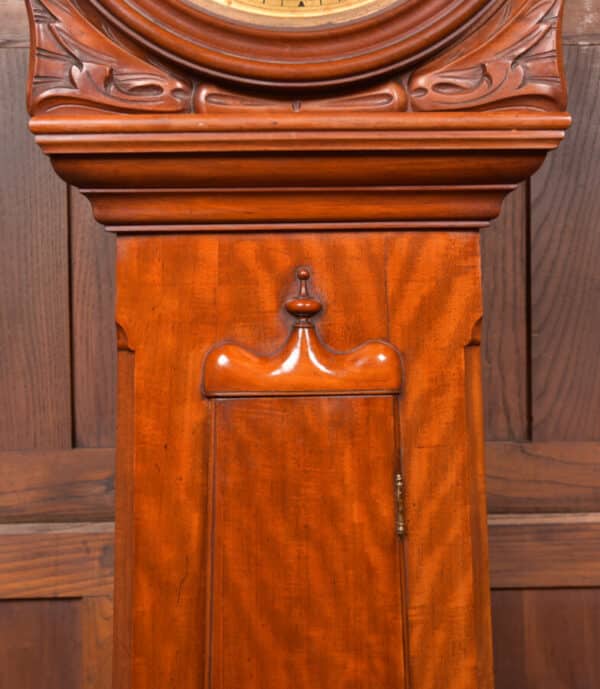Victorian Mahogany Drumhead Grandfather Clock (a. Thom. Airdrie) SAI2818 A. Thom Airdrie Antique Clocks 11