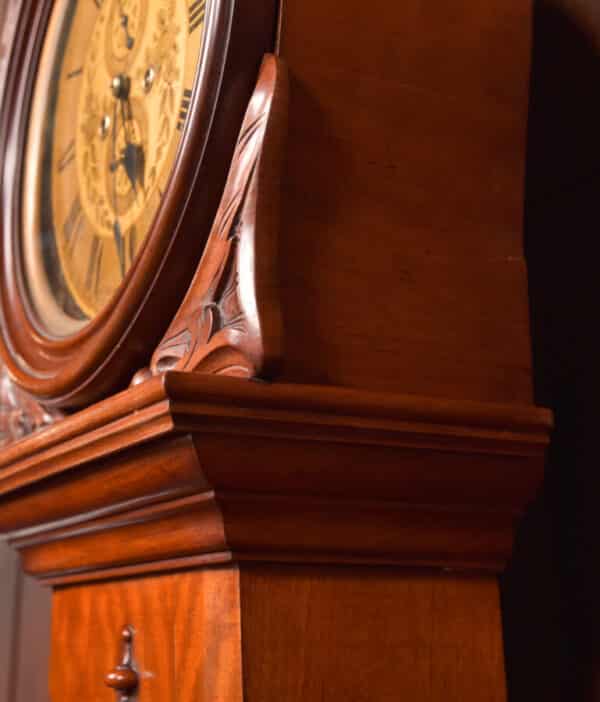 Victorian Mahogany Drumhead Grandfather Clock (a. Thom. Airdrie) SAI2818 - Image 4