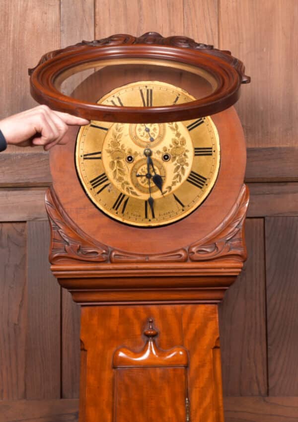 Victorian Mahogany Drumhead Grandfather Clock (a. Thom. Airdrie) SAI2818 - Image 3