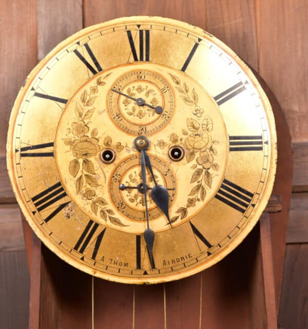 Victorian Mahogany Drumhead Grandfather Clock (a. Thom. Airdrie) SAI2818 - Image 15