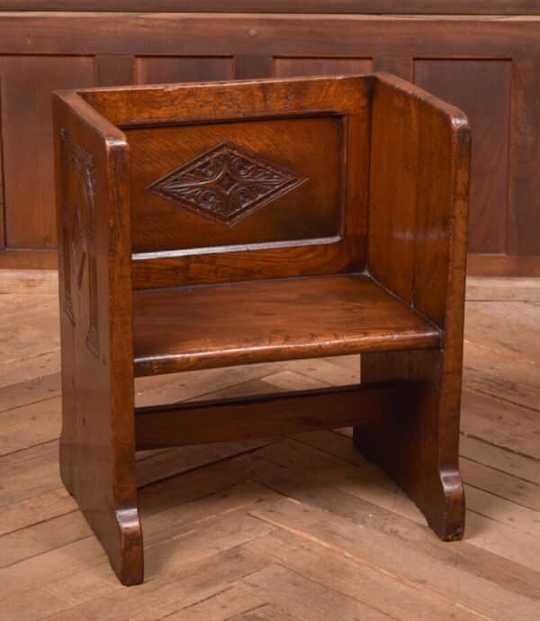 Victorian Oak Child’s Hall Seat SAI2686 Antique Chairs 3