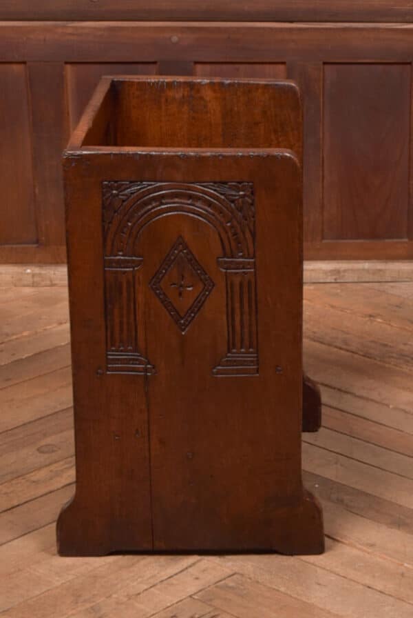 Victorian Oak Child's Hall Seat SAI2686 - Image 5