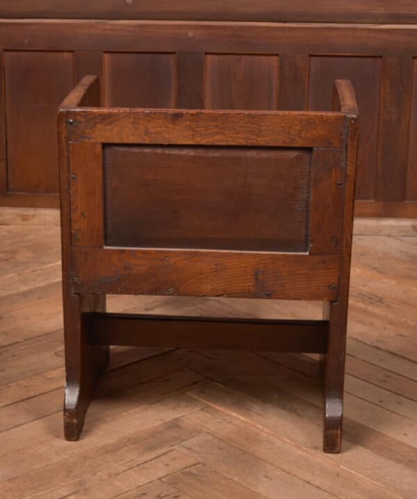 Victorian Oak Child's Hall Seat SAI2686 - Image 6