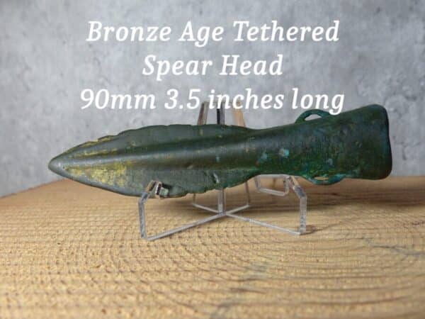 Bronze age Tethered Spear Head, (Ref 40741) Military & War Antiques 10