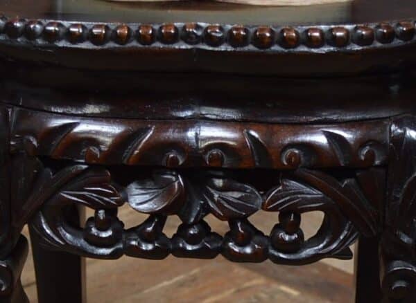 Chinese Marble Top Occasional Table/plant Stand SAI2843 - Image 10