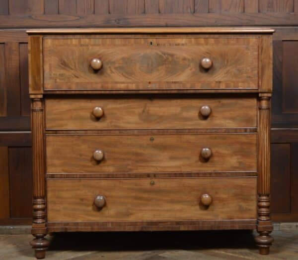 Victorian Mahogany Secretaire Chest Of Drawers SAI2846