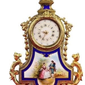 Stunning Sterling Silver Mantle Travel Clock Antique Silver Antique Clocks