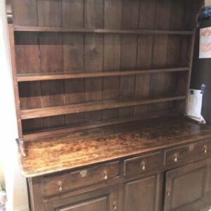 English Georgian Oak Country Antique Dresser, c1790 cupboard Miscellaneous