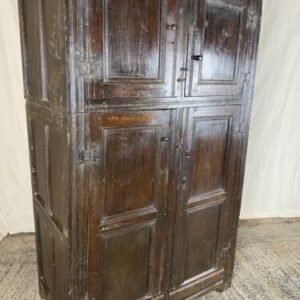 Antique English Charles I Oak Food Game Dole Pantry Cupboard, c 1630 cupboard Miscellaneous