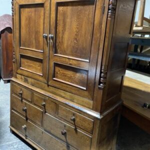 Antique George III Oak & Yew Press Housekeeper’s Cupboard cupboard Miscellaneous