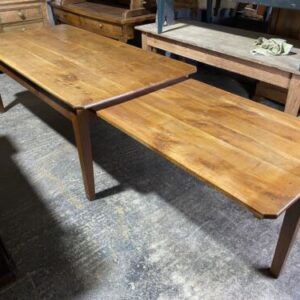 Antique French Cherrywood Refectory Dining Table, c 1870 cherrywood Miscellaneous