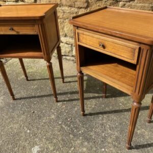 Antique Pair of French Walnut Bedside Nightstand Tables bed tables Miscellaneous 3